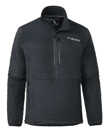 Sherpa Fleece Zip Pullover | Nightfall