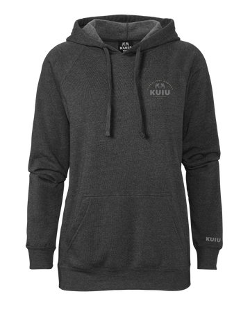 KUIU Women's Stacked Chest Logo Hoodie | Charcoal