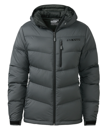 Women's Super Down PRO Hooded Jacket | Gunmetal