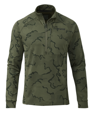 Outlet Ridgepoint Fleece Zip-T | Olive Tonal