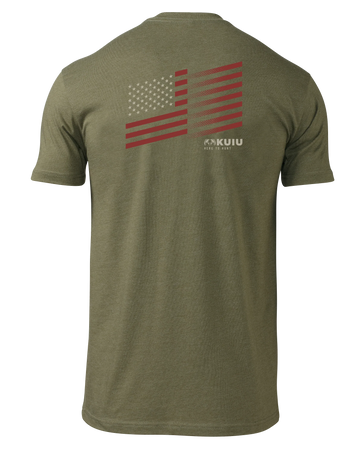 KUIU Retro Flag Fade T-Shirt | Military Green