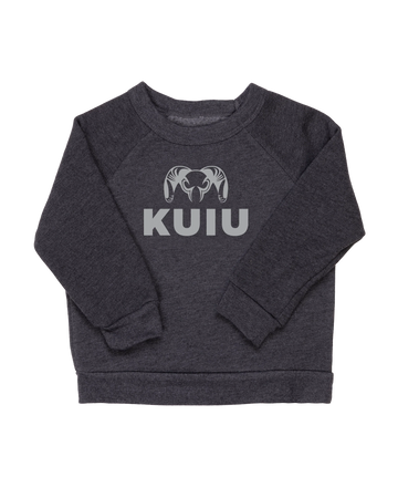 Toddler Stacked Logo Crewneck Sweatshirt | Light Grey