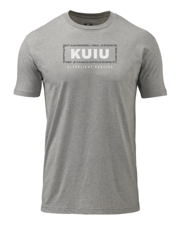 KUIU Box Logo T-Shirt | Heather Grey